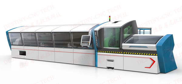 Metal pipe cutting DT- BQG6020 Full-automatic 6m/8m 800w/1000w Fiber laser cutting machine